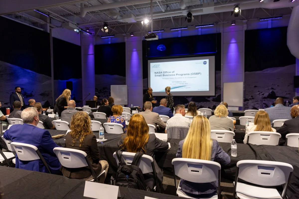 Audience at NASA’s Aerospace Industry Roundtable near Kennedy Space Center, Florida, September 8, 2025.